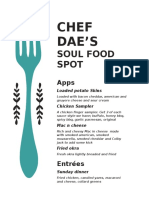 Chef Daes Sfs Menu