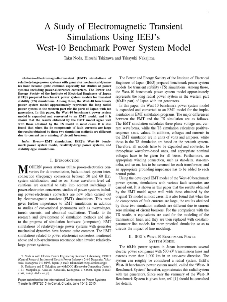 Study of Electromagnetic Transient | PDF