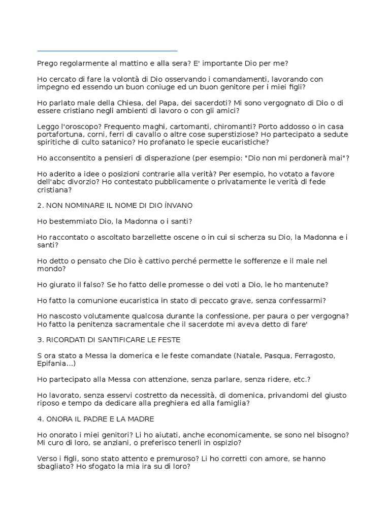 Esame Di Coscienza PDF