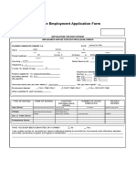 Sample Employment Application Form