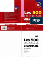 Les 500 Exercices de Grammaire Niveau B2