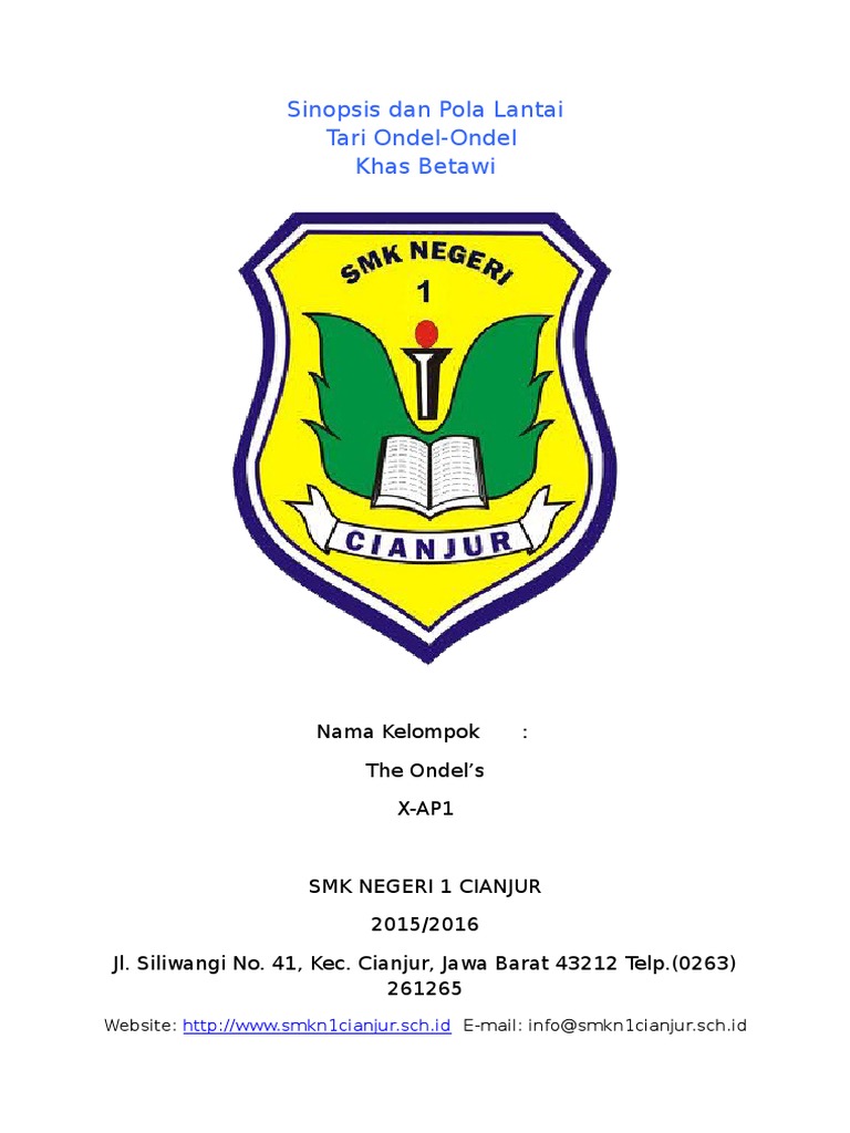 Sinopsis dan Pola Lantai Tari Ondel Ondel