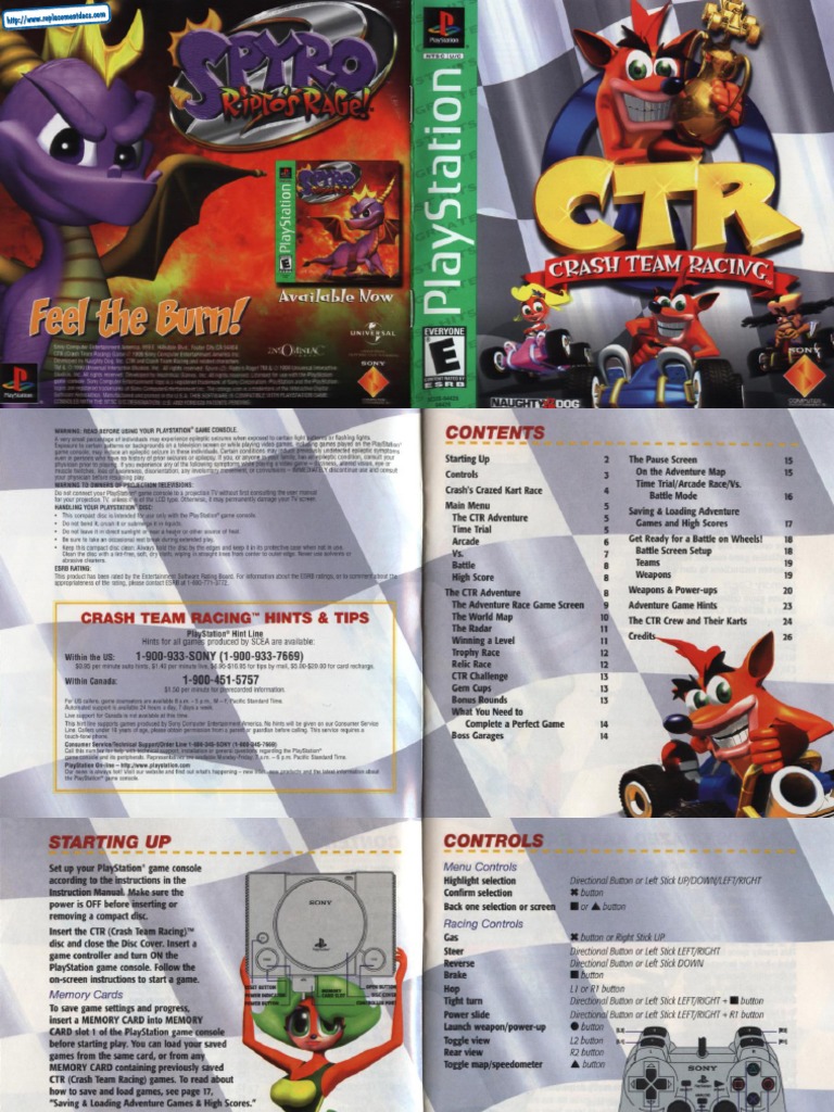 CTR Crash Team Racing - Manual - PSX | PDF