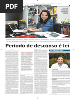 Período de descanso é lei!