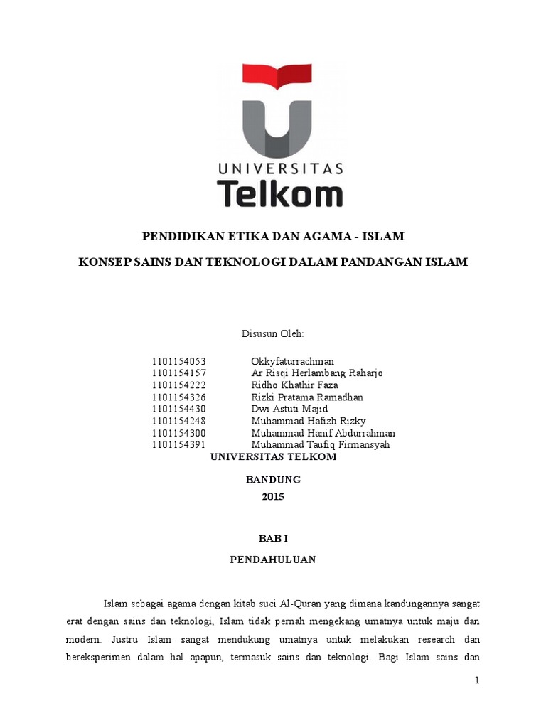 Makalah Pengembangan Sains Dan Teknologi Dalam Prespektif ...