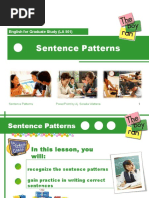 Sentence Patterns Edited