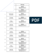 RJ's DAT Schedule