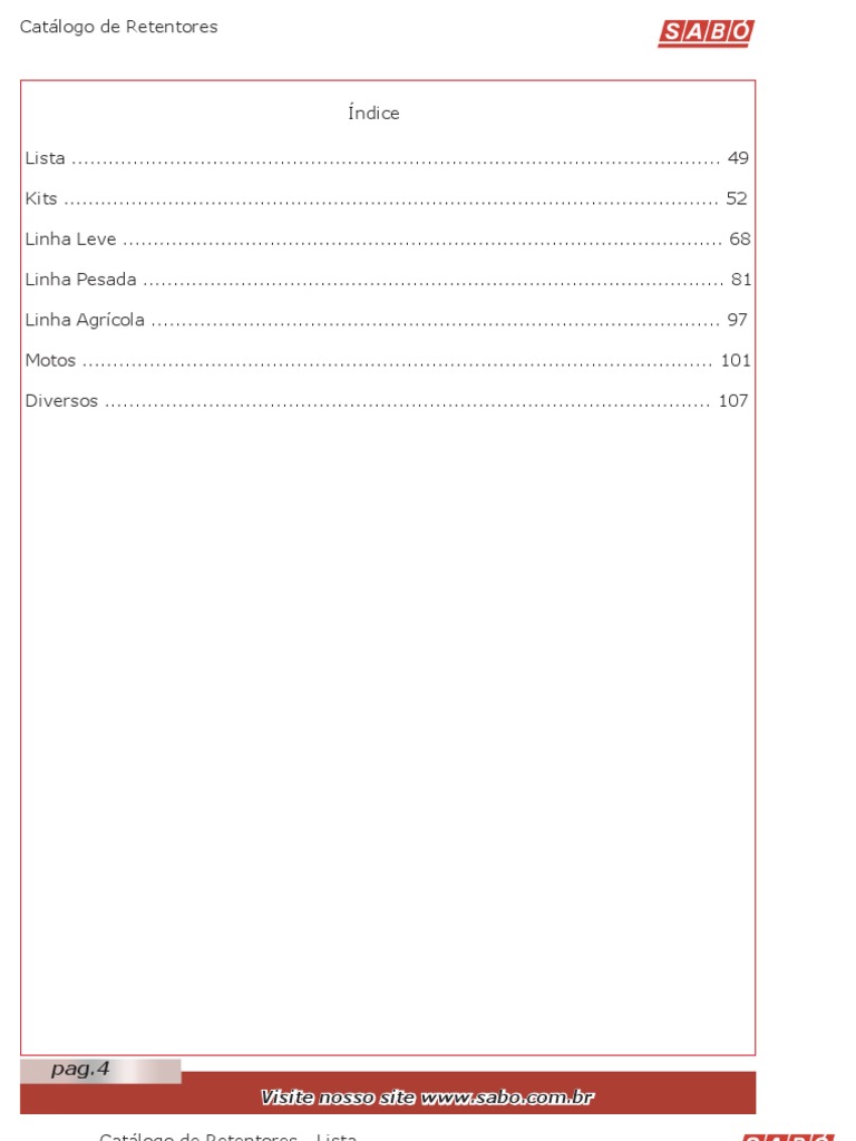 Sabo - Retentor 2 | PDF