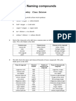 Homework-Naming Compounds: Name: Oliver Rowley Class: Bristow