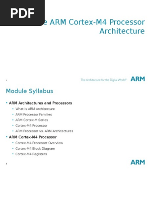 Cortex M4 Part1 Arm Architecture Instruction Set