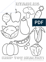 Healthy Vegetables Coloring Page Sheet