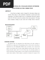 Adaptive Control of A Voltage Source Onverter For Power Factor Correction