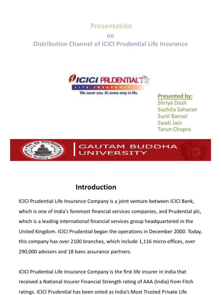 Sales &amp; Distribution ICICI Prudential Life Insurance