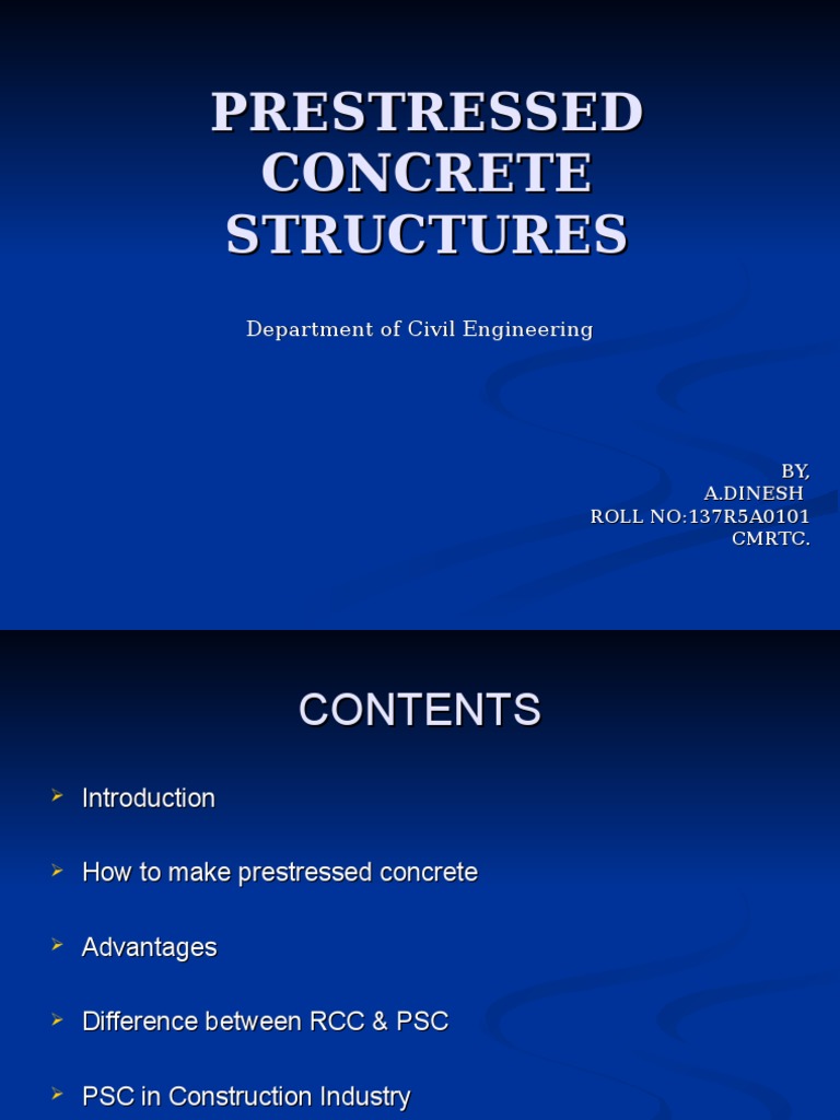 Prestressed Concrete Structures Overview | PDF | Prestressed Concrete ...
