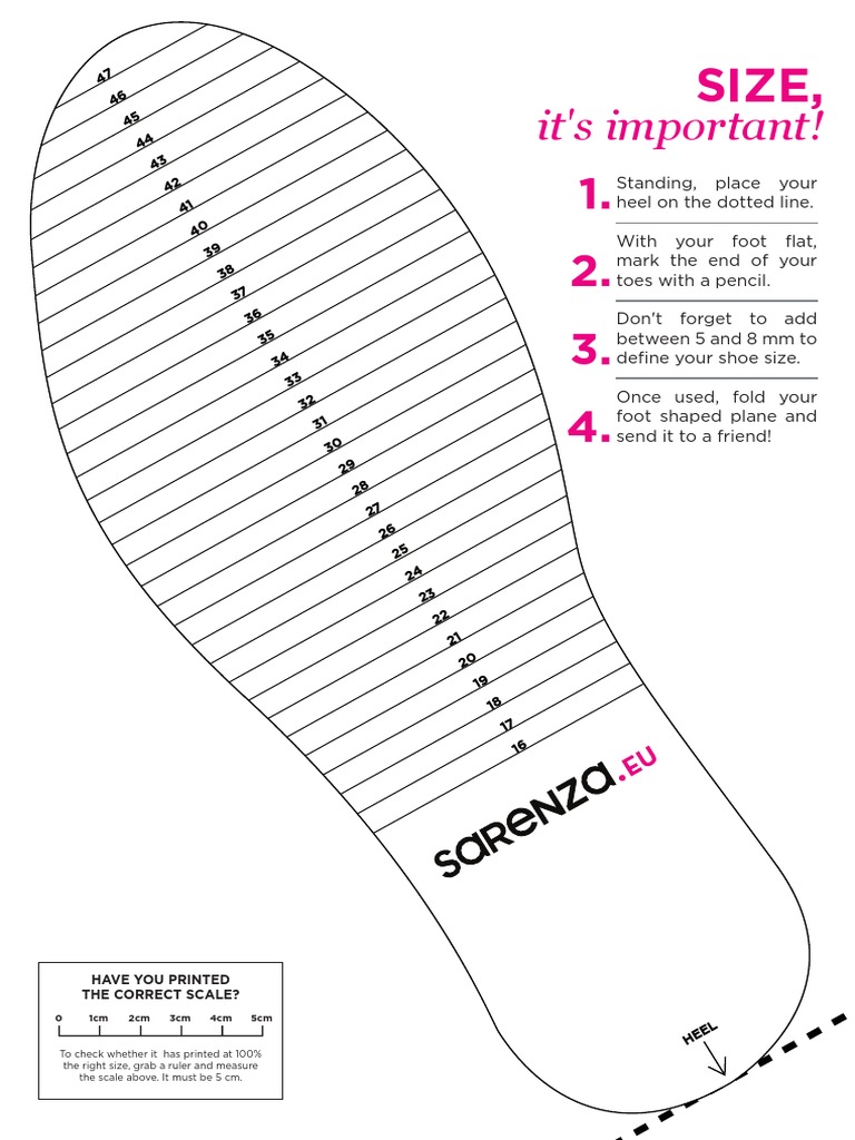 Shoe Size Measurement Guide | PDF