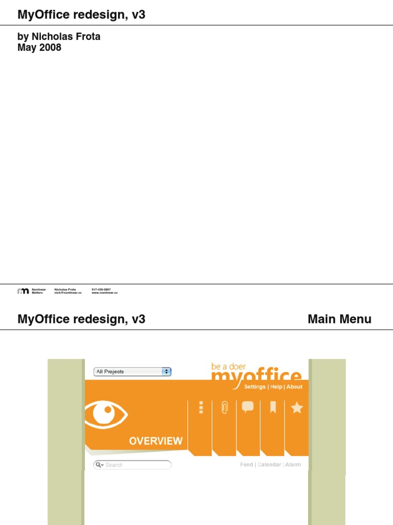 MyOffice Redesign, v3 | PDF