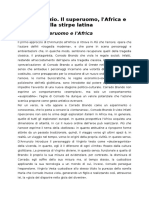 III D'Annunzio. Il Superuomo, l'Africa e l'Eredità Della Stirpe Latina