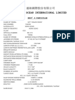 通海國際股份有限公司 Express Ocean International Limited: Ship'S Particular