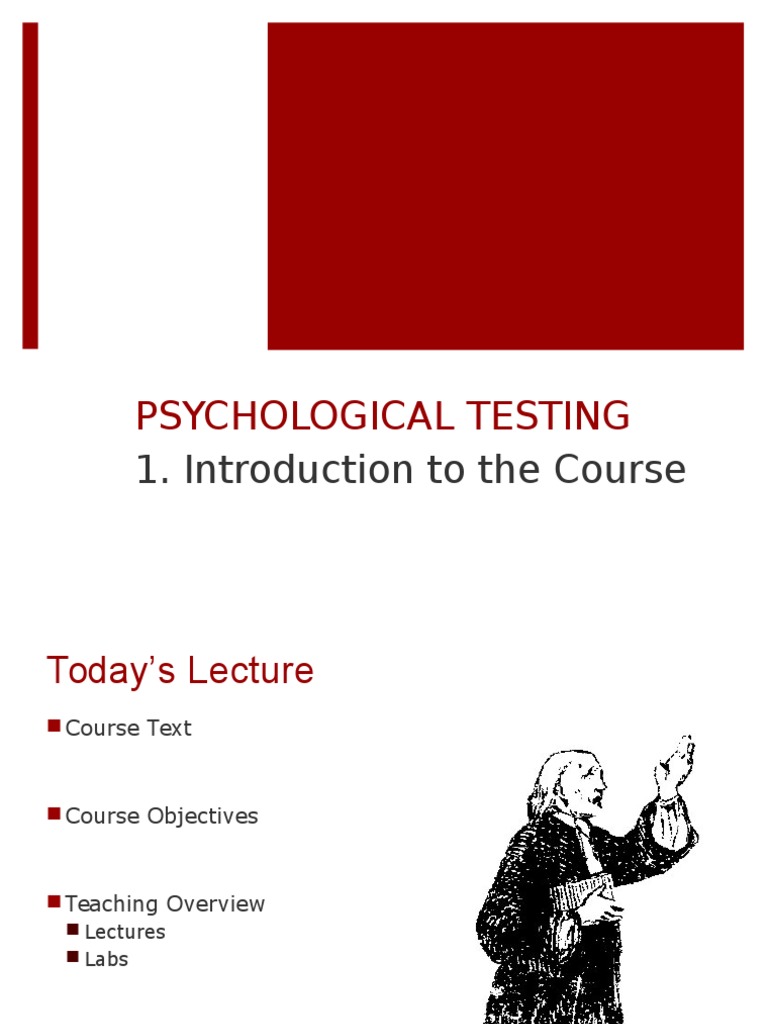 Introduction to Psychological Testing Course | PDF | Psychological ...