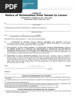 Queensland Notice to Leave (Form 12) | PDF | Lease | Leasehold Estate