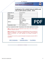 Application For Recruitment of Si in Delhi Police & Capfs and Assistant Si in Cisf and Io in NCB 2015