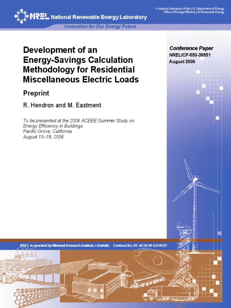 Cal Methodology - Energy Saving - Electrical - Household | PDF ...