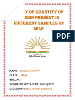 Analysis of Casein in Milk Samples