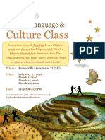 Filipino Language &: Culture Class