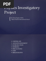 Physics Investigatory Project: by Tarun Singh of XII B, Manav Rachna International School