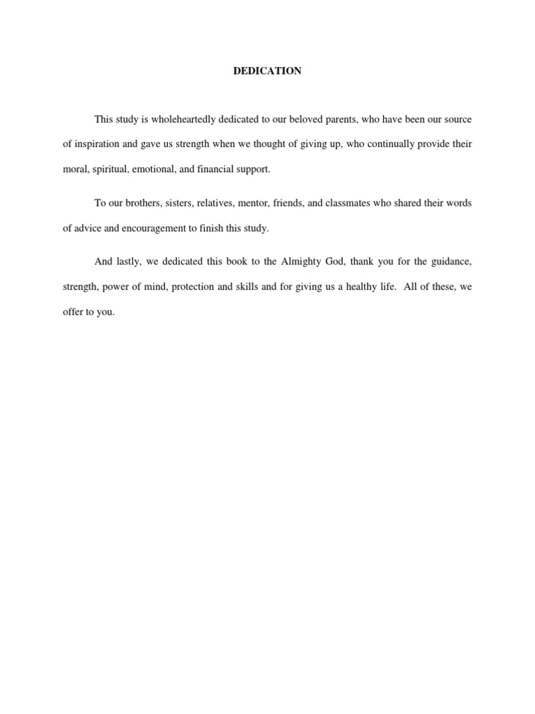 dedication thesis pdf