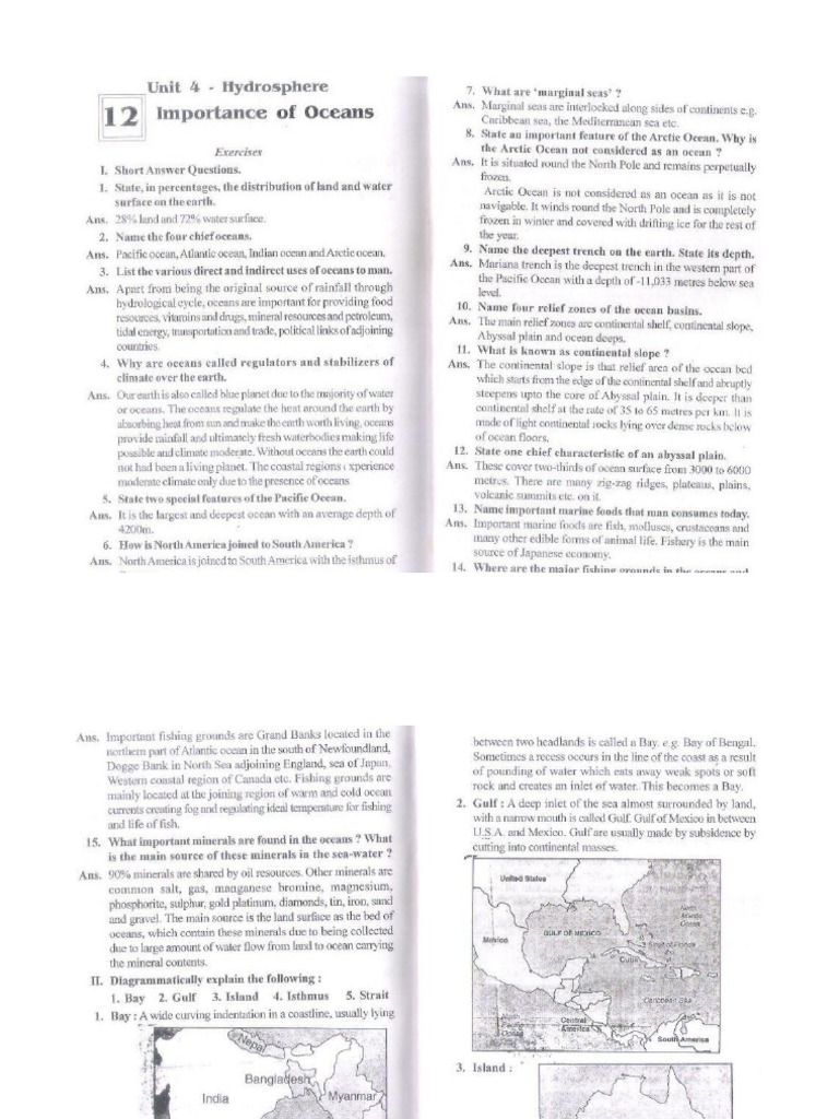 Geography class 9 icse final examination