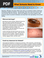Ridding bed bugs from schools