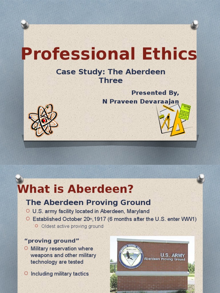 The Aberdeen Three Case Study | PDF | Chemical Weapon | Hazardous Waste
