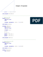 Simple Programs Examples - Fortran