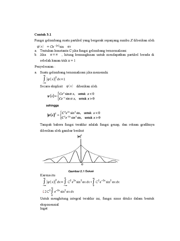 Soal Jawab Fisika Kuantum