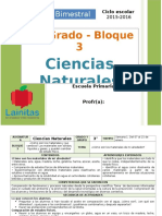 Plan 3er Grado - Blpoque 3 Ciencias Naturales (2015-2016)