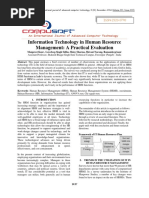 Information Technology in Human Resource Management: A Practical Evaluation