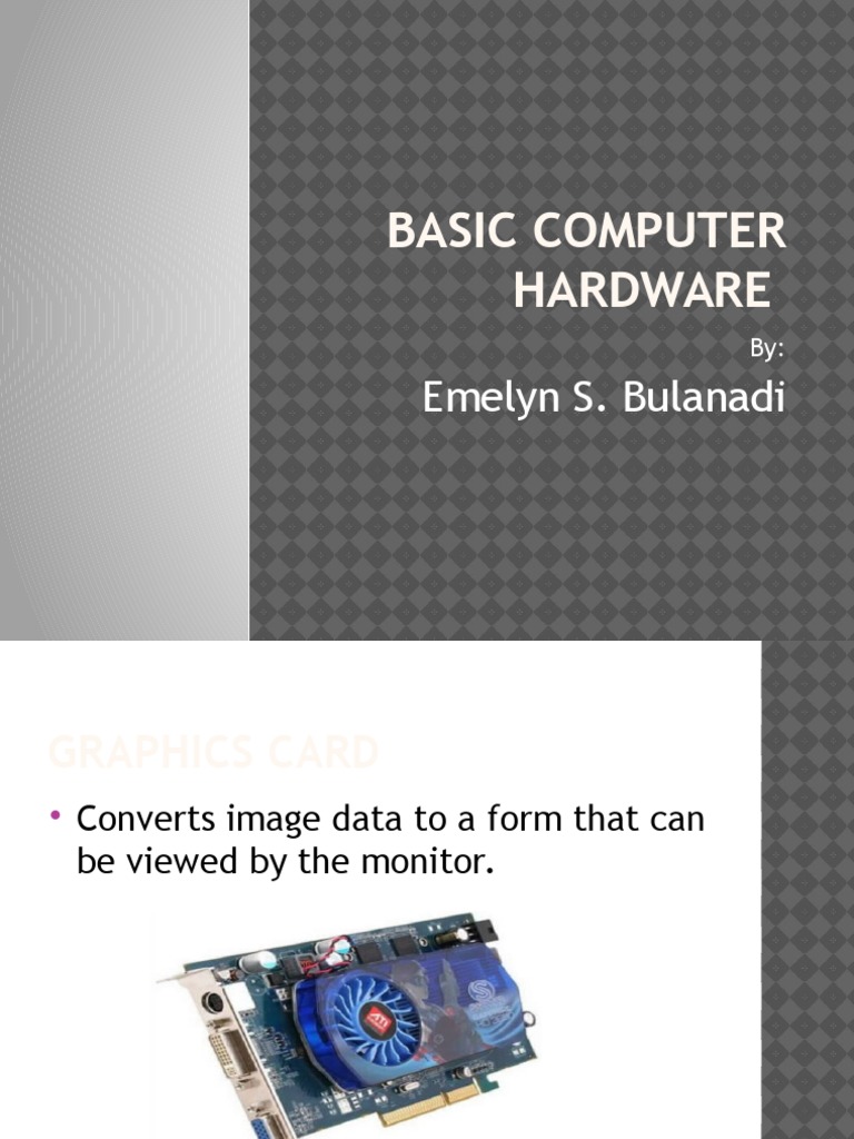 Essential Computer Hardware Components | PDF | Random Access Memory ...