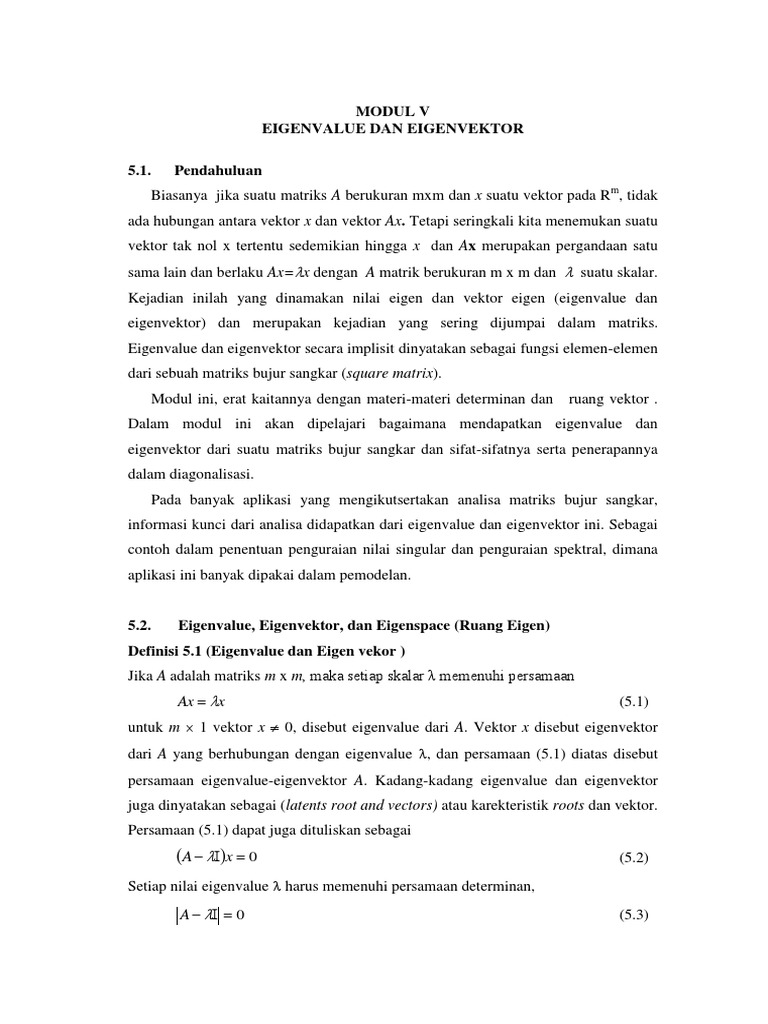 Eigenvalue dan Eigenvektor Matriks | PDF