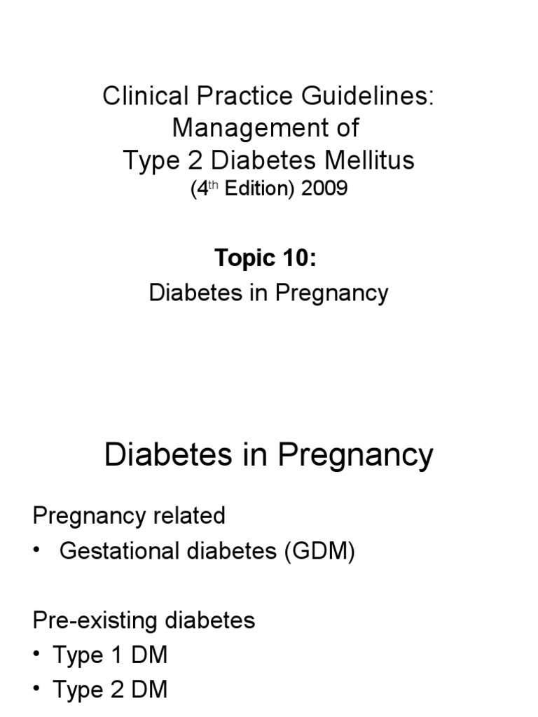 10 Diabetes in Pregnancy | PDF | Diabetes Mellitus | Gestational Diabetes