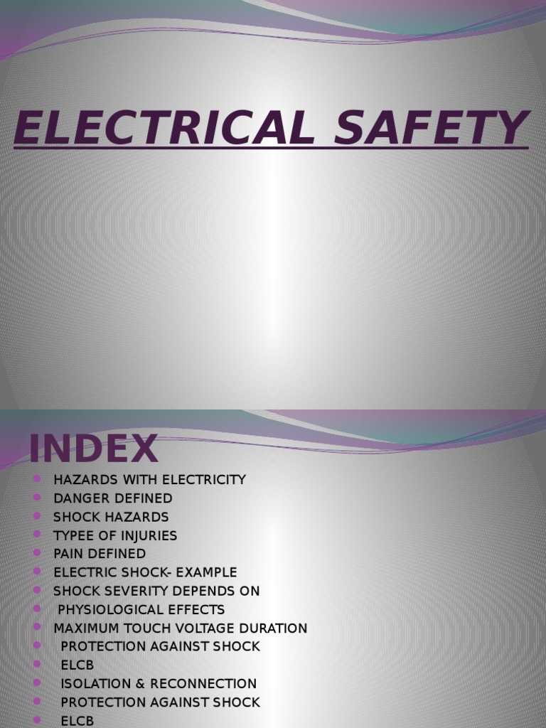 Electrical Safety | PDF | High Voltage | Electricity
