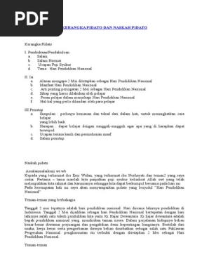 Kerangka Pidato Dan Naskah Pidato Pdf