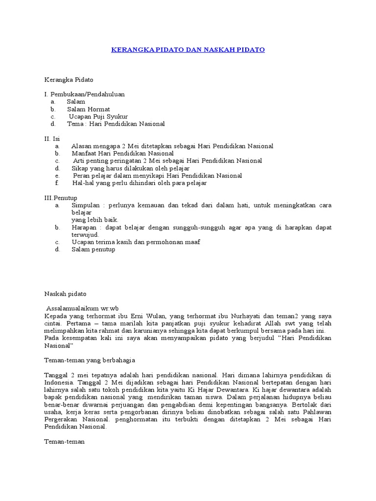 Kerangka Pidato Tujuan Manfaat Dan Contoh 2022 Deepublish Riset
