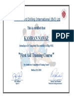 Kamran Nawaz "First Aid Training Course": Weatherford Drilling International (BVI) LTD