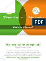 CRM Reporting vs Sales Analysis