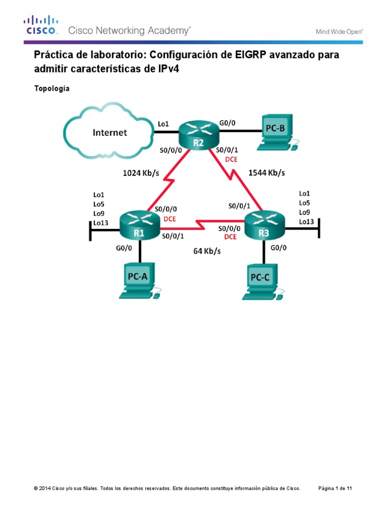 8.1.5.5 Lab - Configuring Advanced EIGRP For IPv4 Features | PDF ...