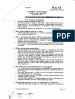 K To 12 Frequently Asked Questions PDF