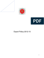 Export Policy Bangladesh 2012-2015