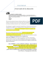 GONZALO OYARZÚN Y GABRIEL BORIC-El SIMCE y El Mercado de La Educación