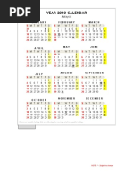 Malaysia Year 2010 Calendar